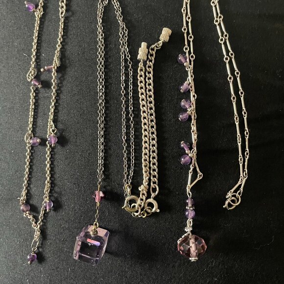 Lot of Silver & Purple Tone Jewelry - Picture 1 of 3